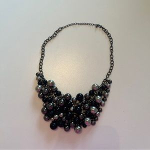 Black and silver bead necklace